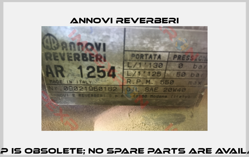 Air cover for 09021960162 - the pump is obsolete; no spare parts are available; Alternative pump - AR 1203 C/C -0
