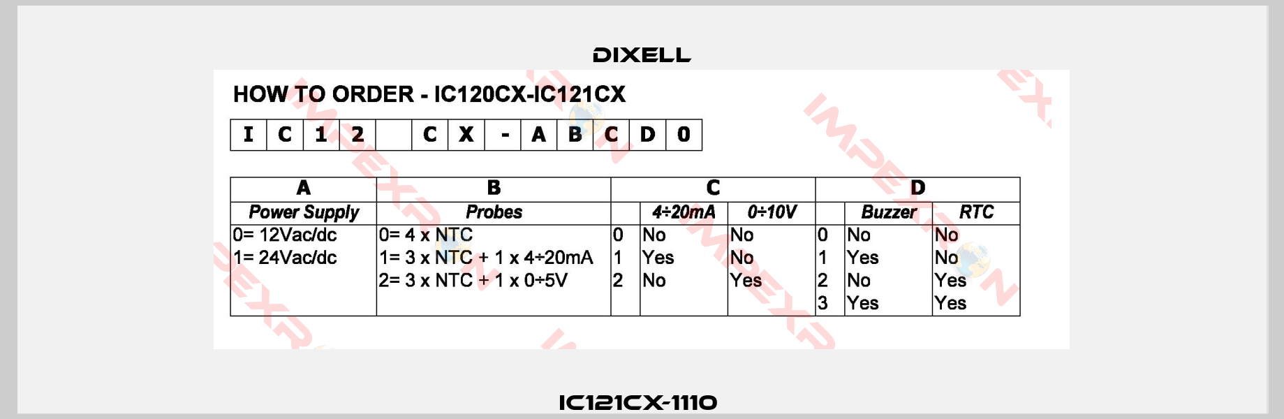 IC121CX-1110 -0