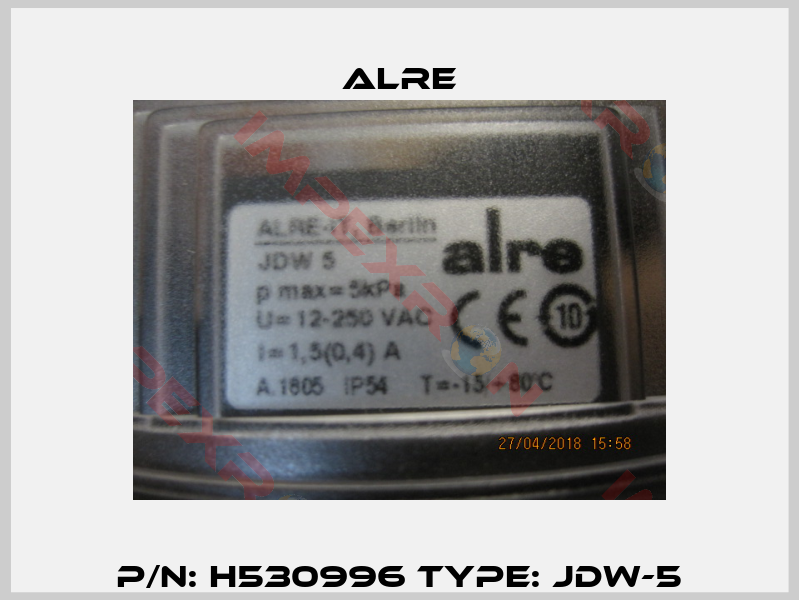 P/N: H530996 Type: JDW-5-0