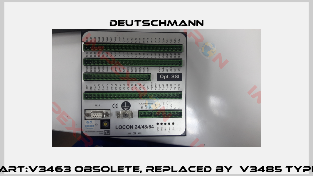 48-0360-E16I ART:V3463 obsolete, replaced by  V3485 Type LOCON 200* -1