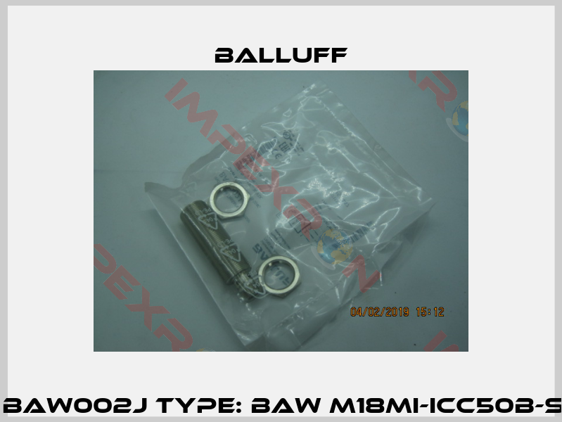 P/N: BAW002J Type: BAW M18MI-ICC50B-S04G-0