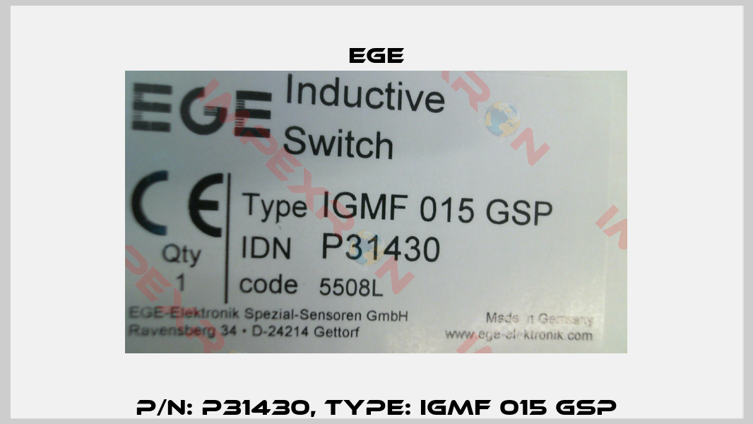 p/n: P31430, Type: IGMF 015 GSP-1