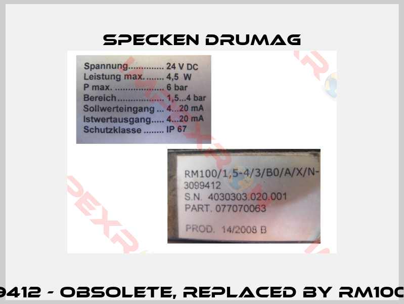 RM100/1,5-4/3/B0/A/X/N-3099412 - Obsolete, replaced by RM100/1,5-4/3/B0/C/3/N 077070132 -0