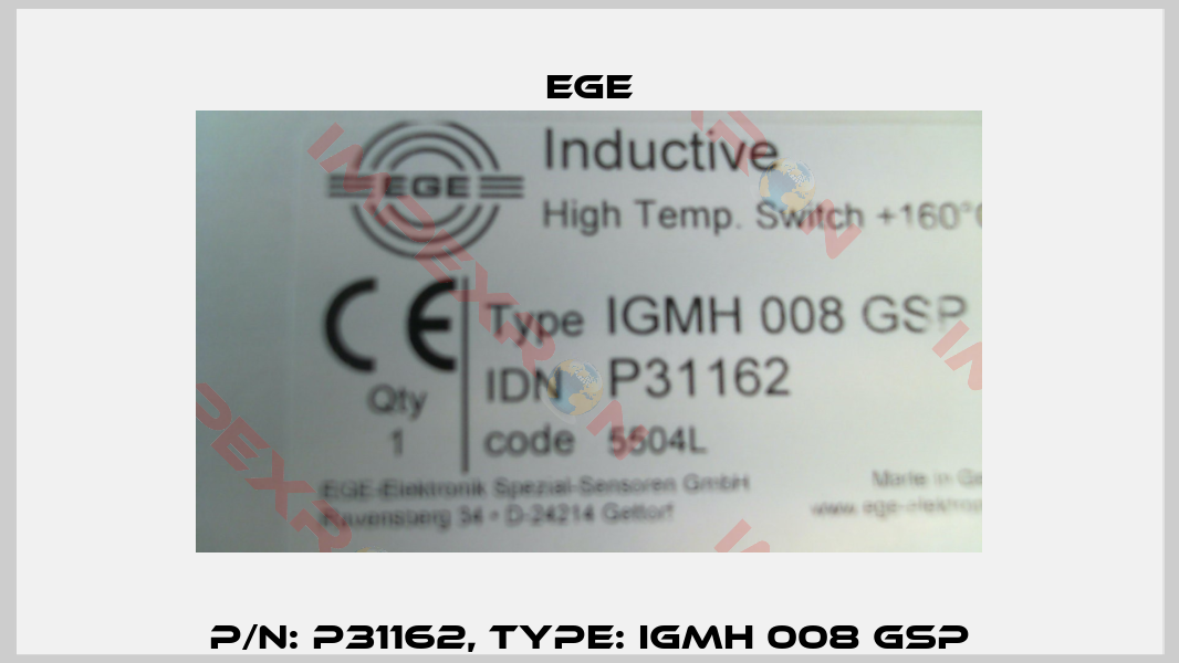 p/n: P31162, Type: IGMH 008 GSP-0