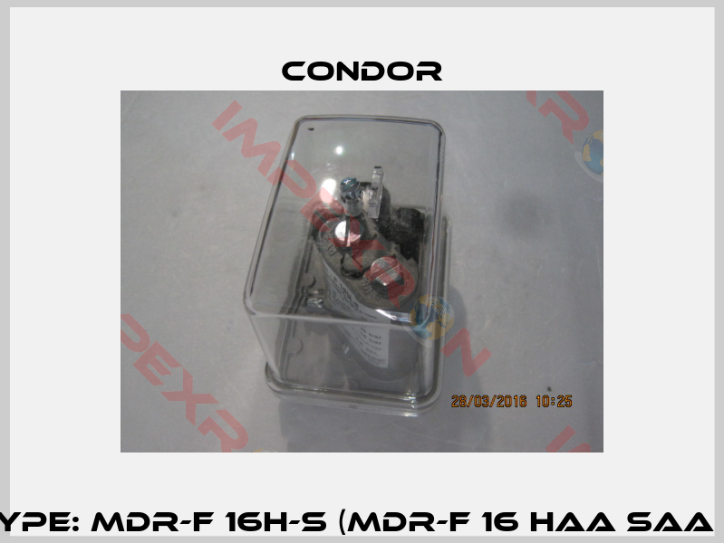 Art.No. 253587, Type: MDR-F 16H-S (MDR-F 16 HAA SAA A 040A120 XXXX) -0