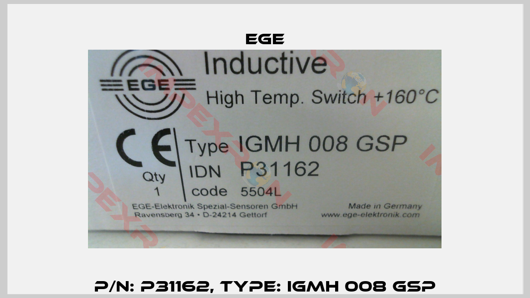 p/n: P31162, Type: IGMH 008 GSP-1