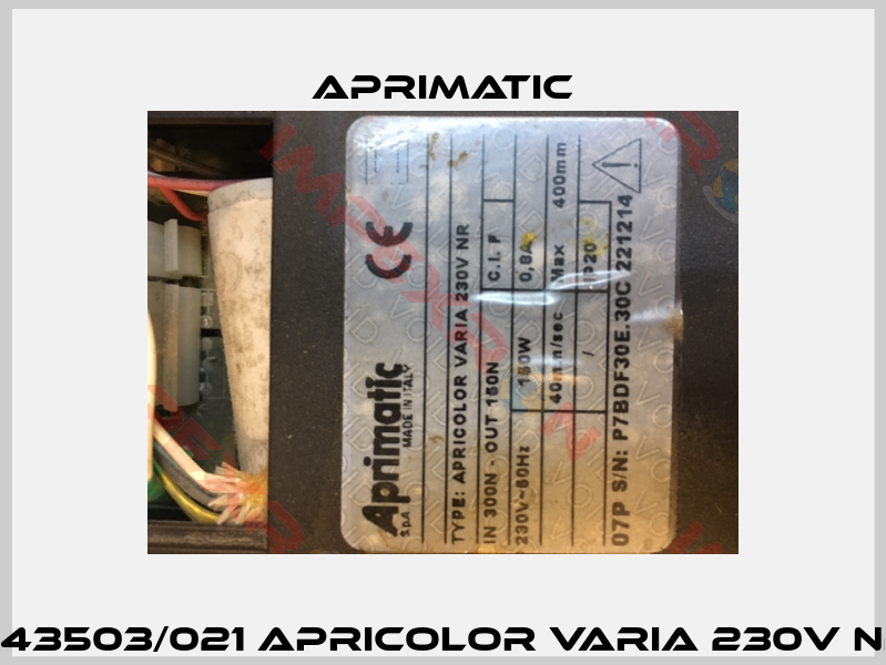 Codice 43503/021 APRICOLOR VARIA 230V NR-C/AC  -2
