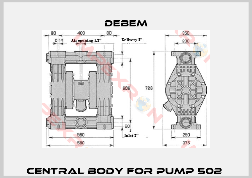 CENTRAL BODY FOR PUMP 502 -0