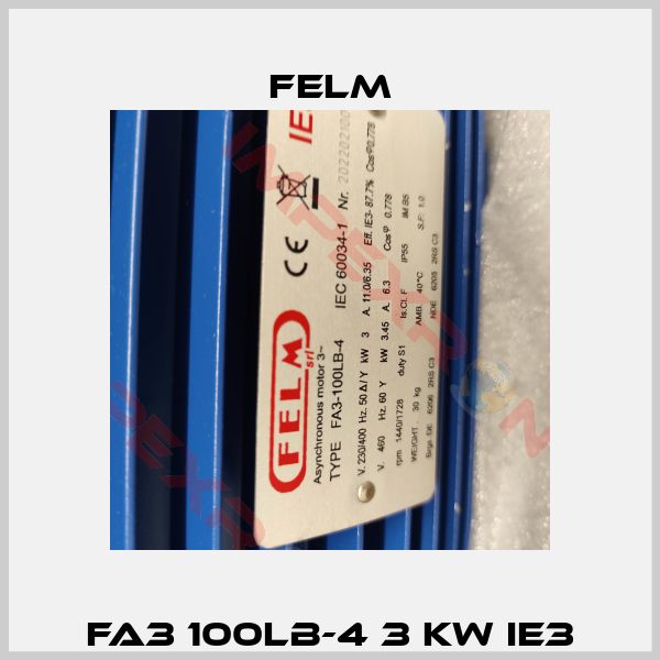 FA3 100LB-4 3 kW IE3-0