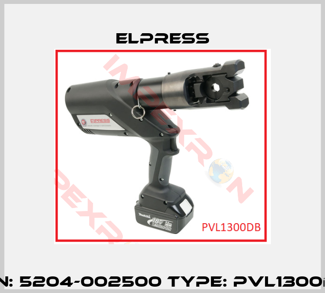 P/N: 5204-002500 Type: PVL1300DB-0