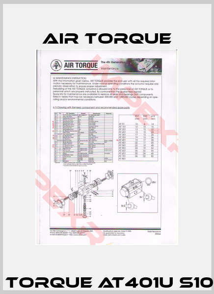 Position 5 for AIR TORQUE AT401U S10 F07F10-N-DS-22 AZ -0