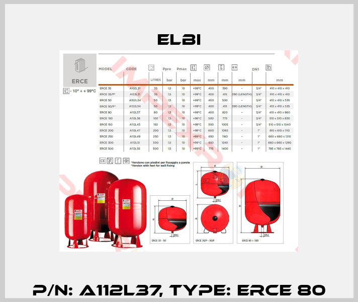 p/n: A112L37, Type: ERCE 80-1