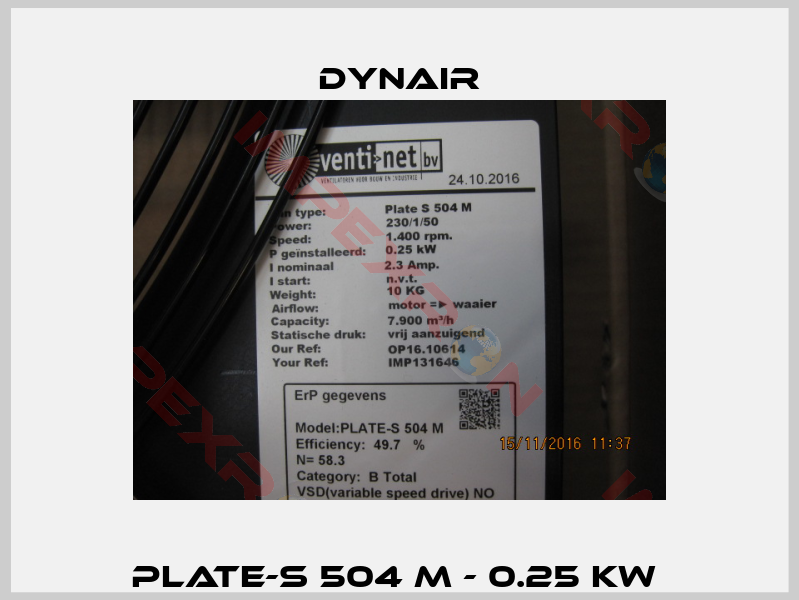 PLATE-S 504 M - 0.25 kW -1