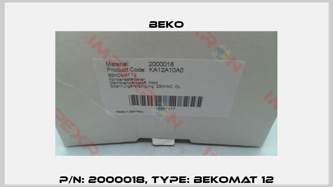 P/N: 2000018, Type: BEKOMAT 12-1