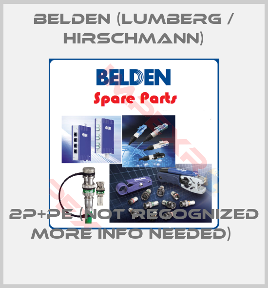 Belden (Lumberg / Hirschmann)-2P+PE (NOT RECOGNIZED MORE INFO NEEDED) 