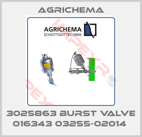 Agrichema-3025863 BURST VALVE 016343 03255-02014 