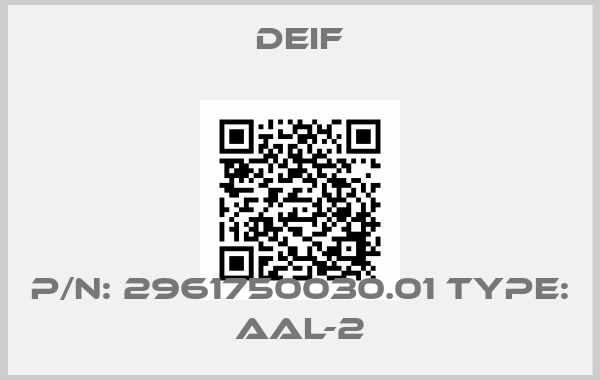 Deif-P/N: 2961750030.01 Type: AAL-2