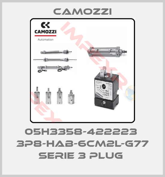 Camozzi-05H3358-422223  3P8-HAB-6CM2L-G77 SERIE 3 PLUG 