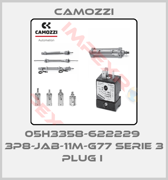 Camozzi-05H3358-622229  3P8-JAB-11M-G77 SERIE 3 PLUG I 