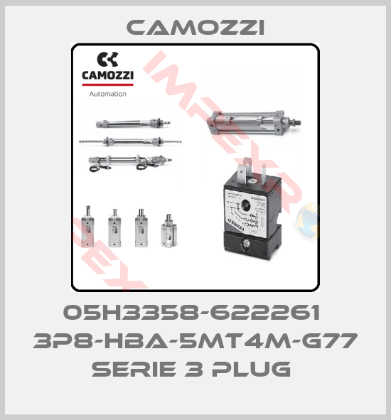 Camozzi-05H3358-622261  3P8-HBA-5MT4M-G77 SERIE 3 PLUG 