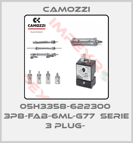 Camozzi-05H3358-622300  3P8-FAB-6ML-G77  SERIE 3 PLUG- 
