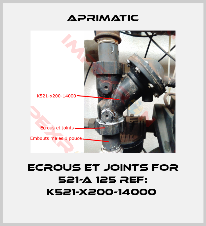 Aprimatic-Ecrous et joints for 521-A 125 REF: K521-X200-14000 