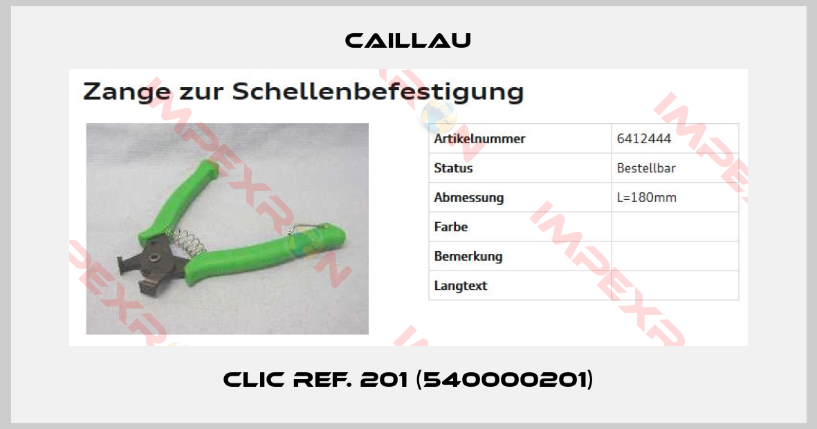 Caillau-CLIC Ref. 201 (540000201)