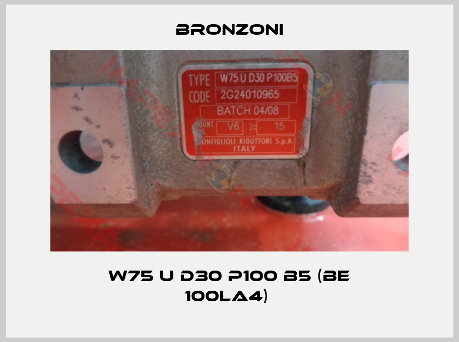 Bronzoni-W75 U D30 P100 B5 (BE 100LA4) 