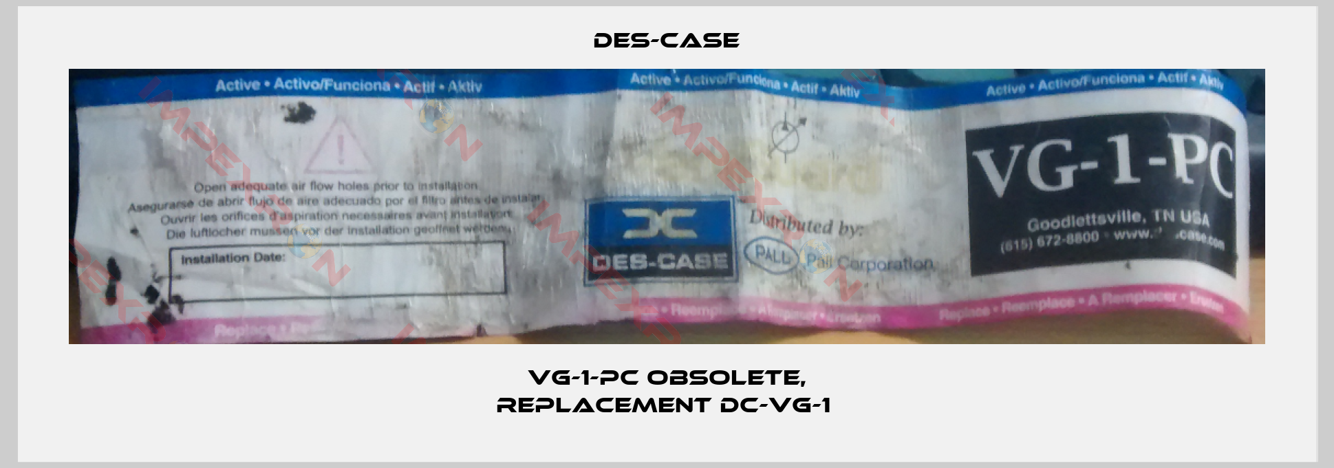 Des-Case-VG-1-PC obsolete, replacement DC-VG-1 