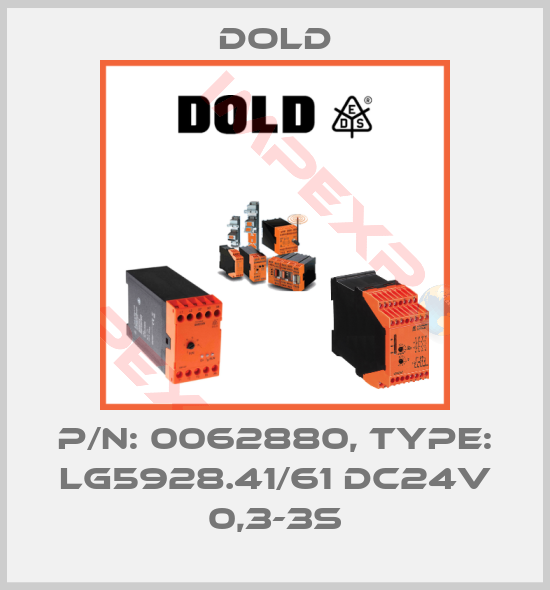 Dold-p/n: 0062880, Type: LG5928.41/61 DC24V 0,3-3S