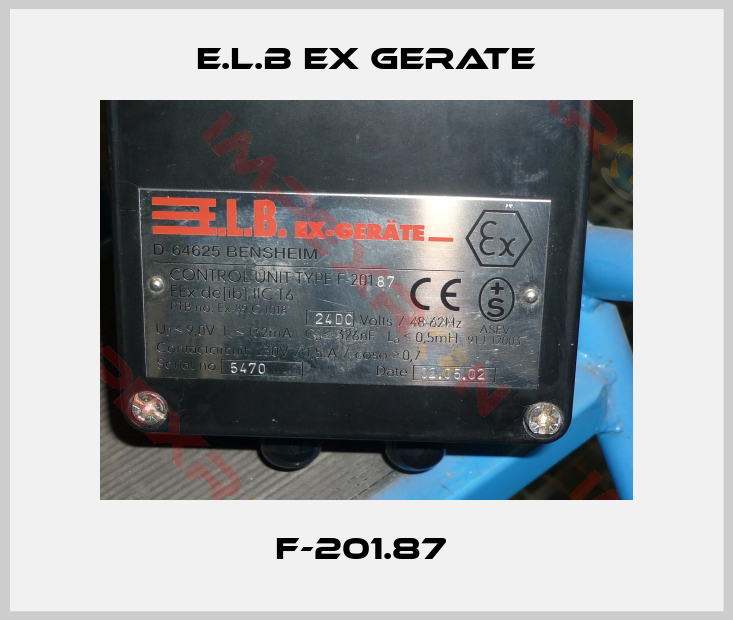 E.L.B Ex Gerate-F-201.87 