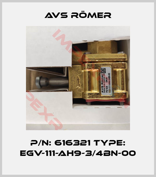 Avs Römer-P/N: 616321 Type: EGV-111-AH9-3/4BN-00