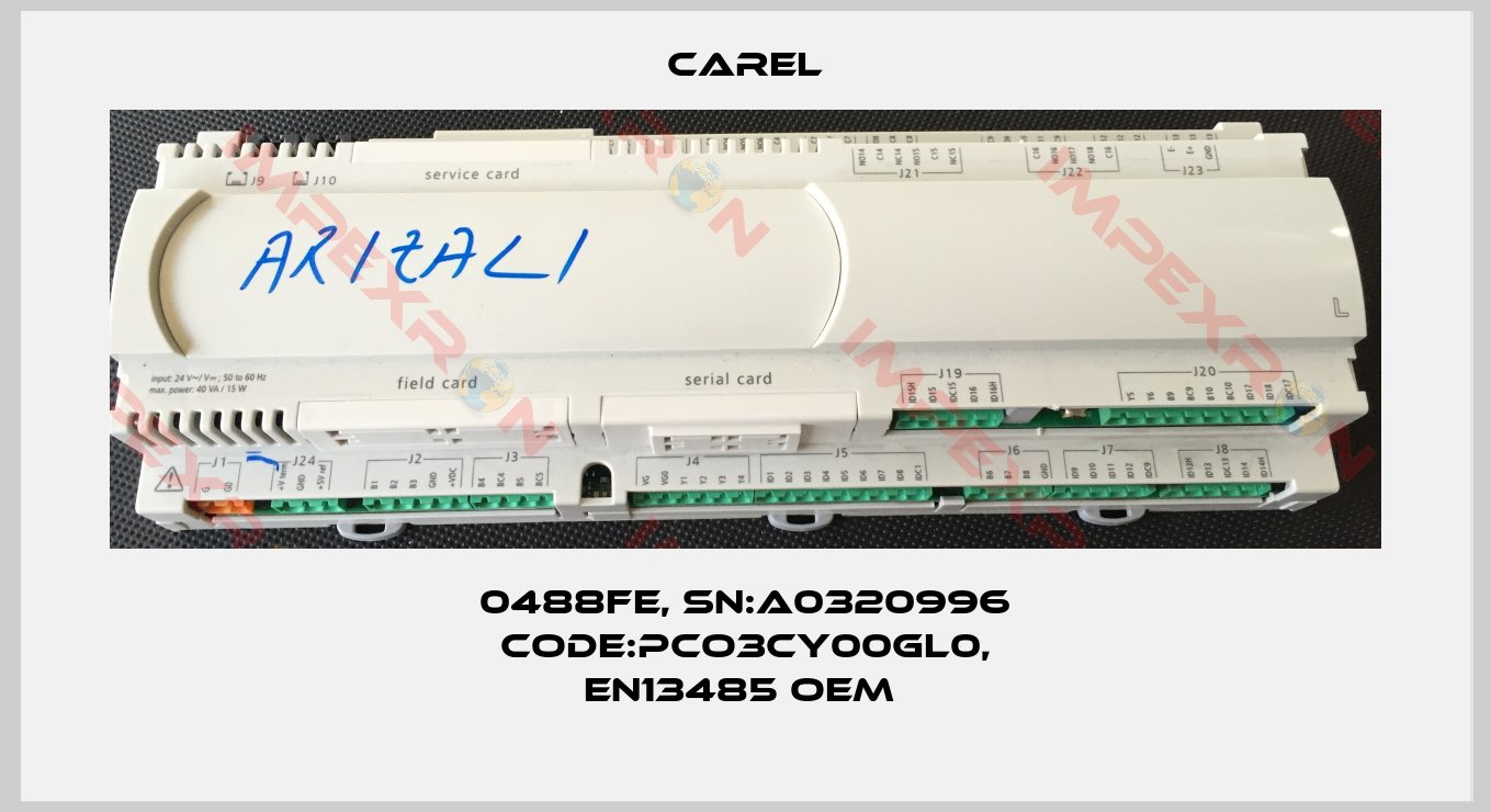 Carel-0488FE, SN:A0320996 CODE:PCO3CY00GL0, EN13485 oem 
