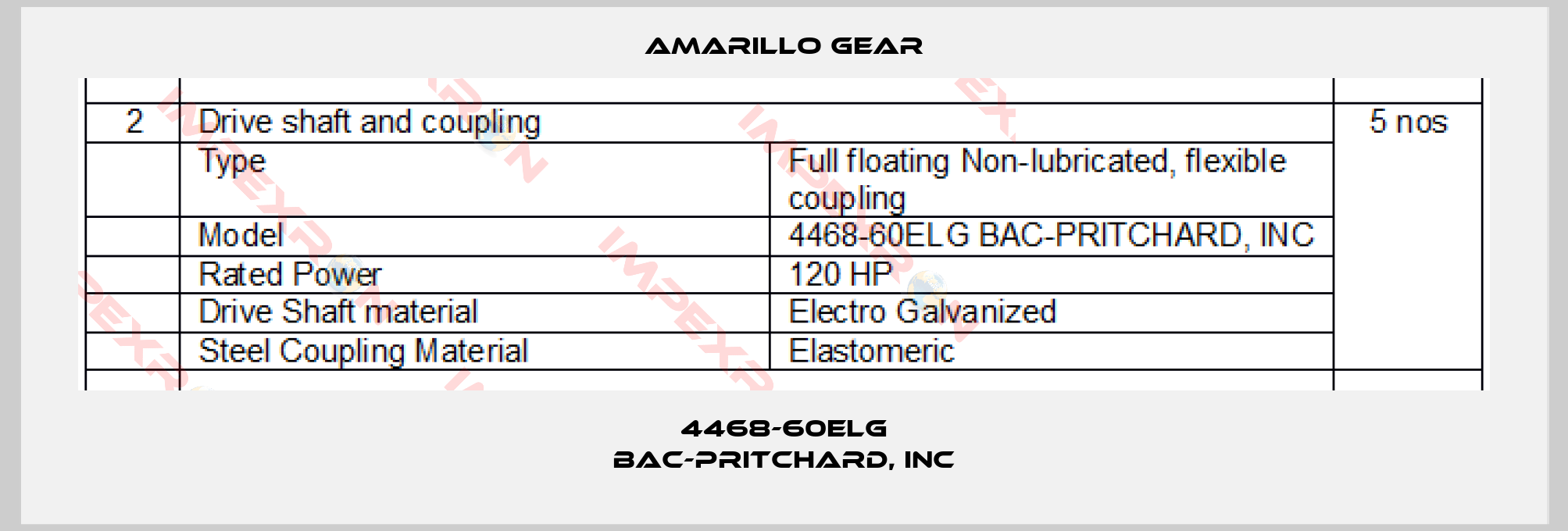Amarillo Gear-4468-60ELG BAC-PRITCHARD, INC