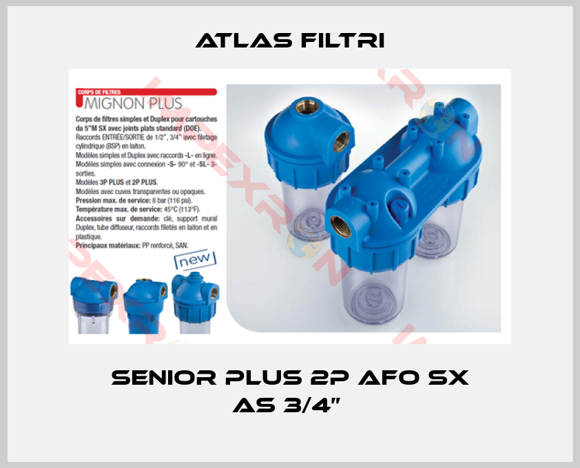 Atlas Filtri-Senior Plus 2P AFO SX AS 3/4” 