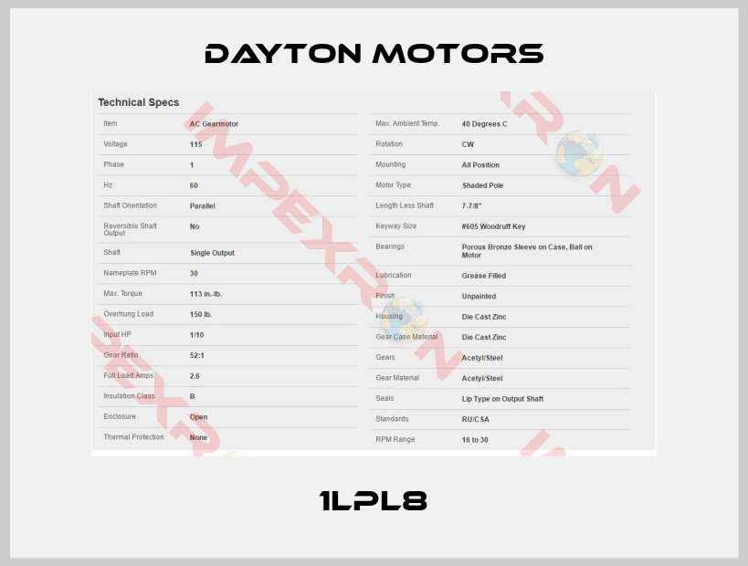 DAYTON-1LPL8