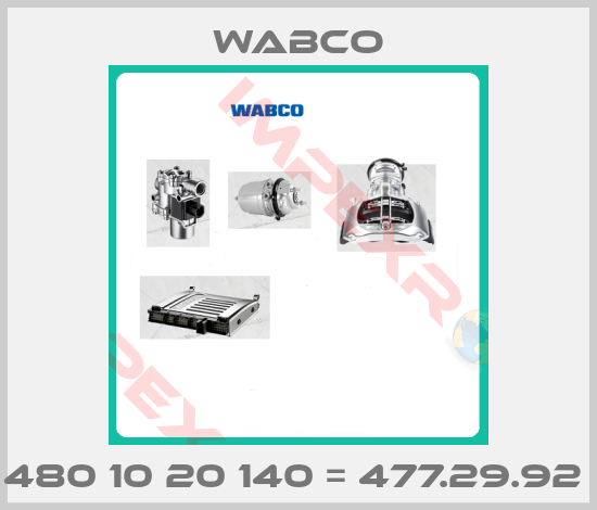 Wabco-480 10 20 140 = 477.29.92 