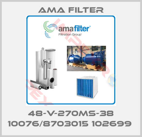 Ama Filter-48-V-270MS-38 10076/8703015 102699 