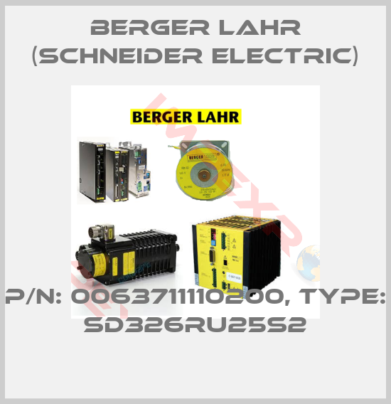 Berger Lahr (Schneider Electric)-P/N: 0063711110200, Type: SD326RU25S2