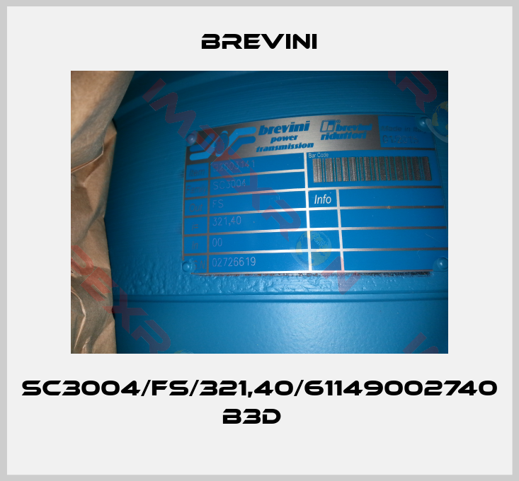 Brevini-SC3004/FS/321,40/61149002740 B3D  