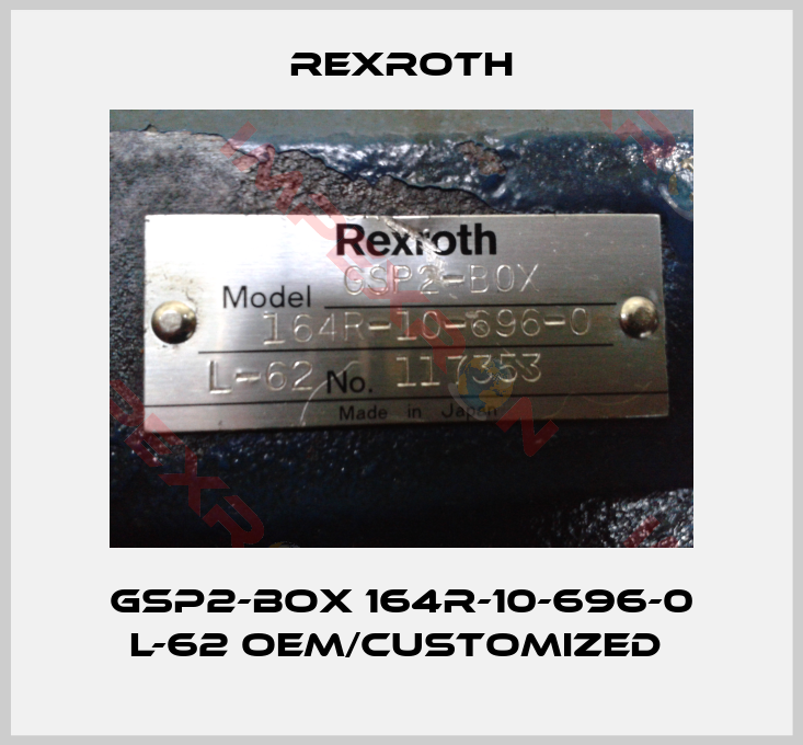 Rexroth-GSP2-BOX 164R-10-696-0 L-62 OEM/customized 