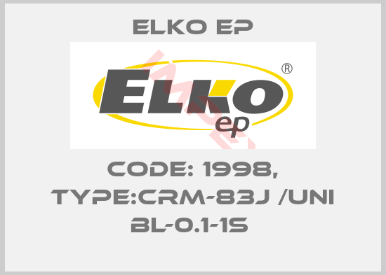 Elko EP-Code: 1998, Type:CRM-83J /UNI BL-0.1-1s 