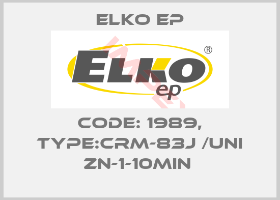 Elko EP-Code: 1989, Type:CRM-83J /UNI ZN-1-10min 