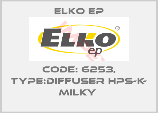 Elko EP-Code: 6253, Type:Diffuser HPS-K- milky 