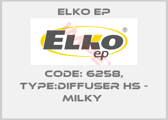 Elko EP-Code: 6258, Type:Diffuser HS - milky 