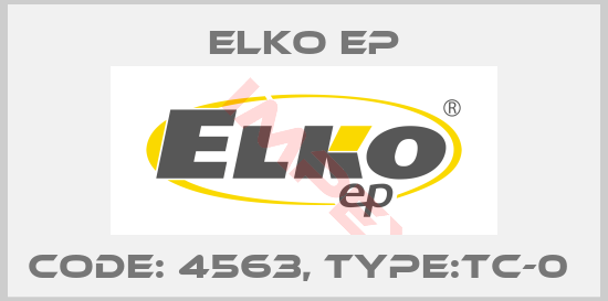 Elko EP-Code: 4563, Type:TC-0 