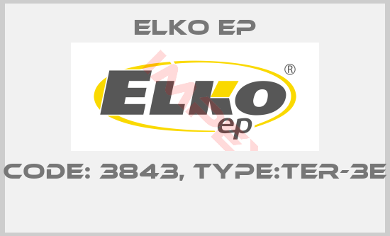 Elko EP-Code: 3843, Type:TER-3E 