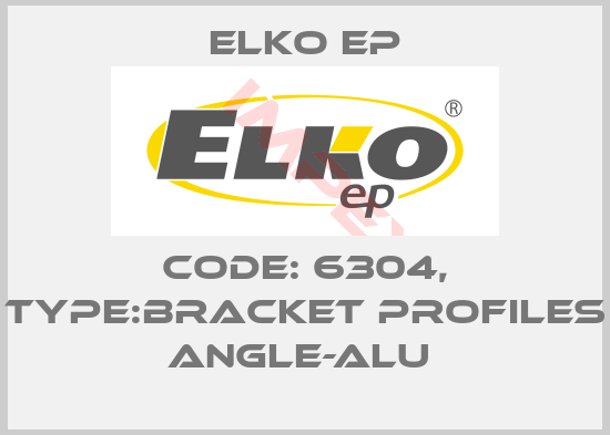 Elko EP-Code: 6304, Type:bracket profiles ANGLE-ALU 