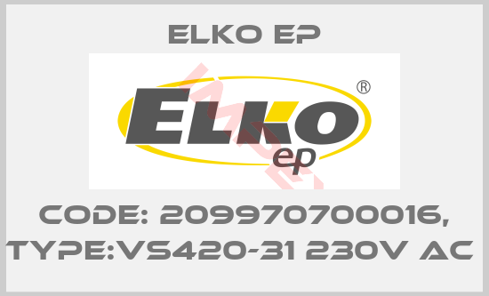 Elko EP-Code: 209970700016, Type:VS420-31 230V AC 