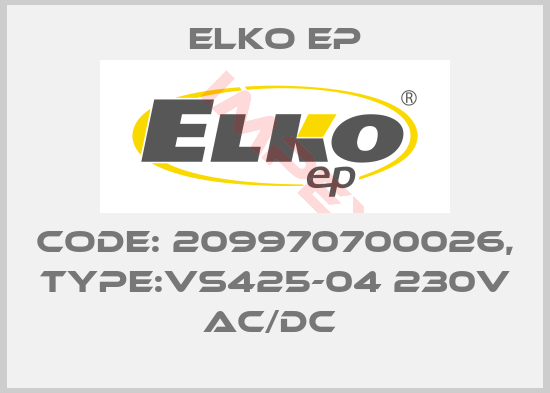 Elko EP-Code: 209970700026, Type:VS425-04 230V AC/DC 